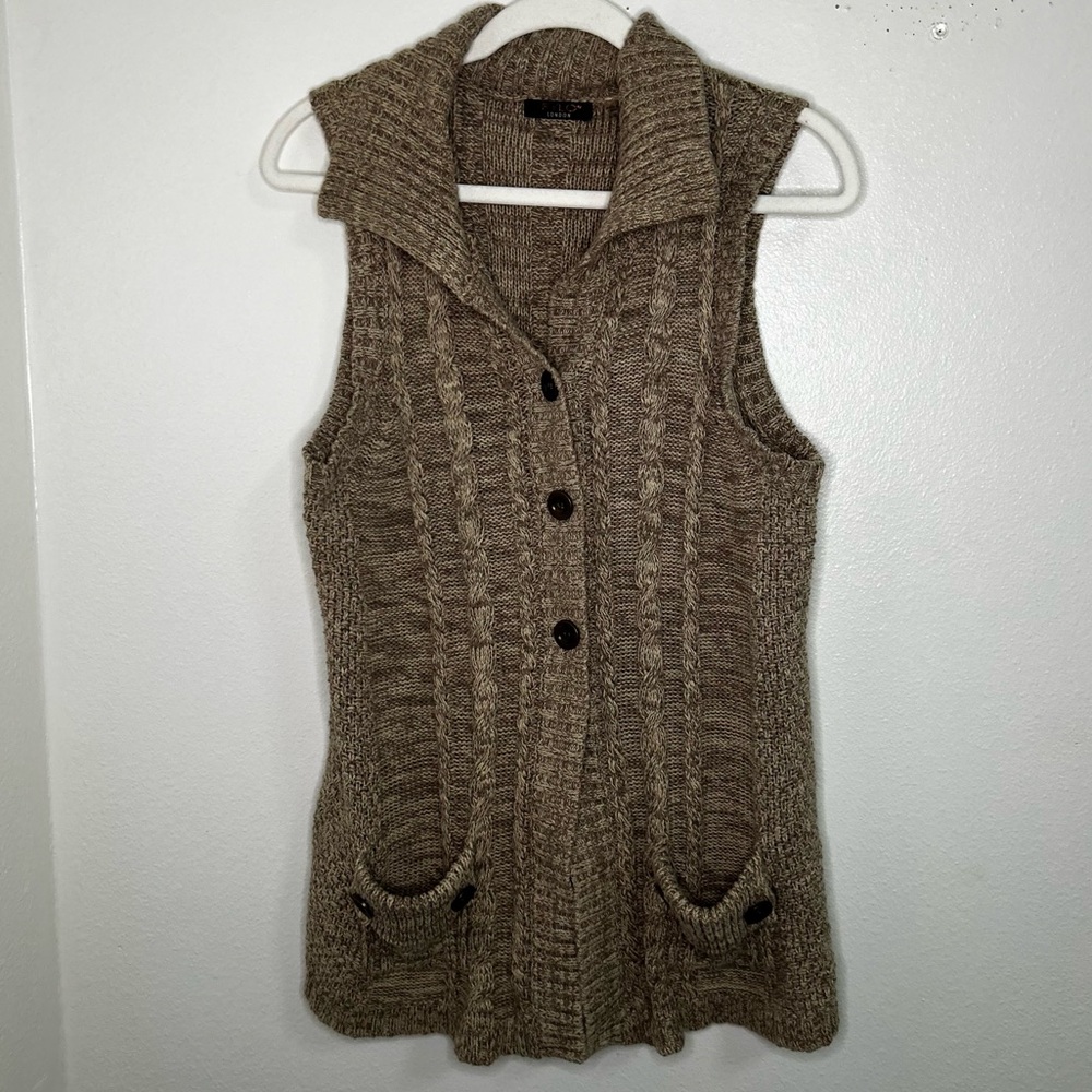 Fylo London Knit collared button sweater vest
